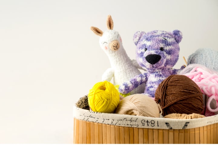 Woven baskets make toy storage stylish and simple.