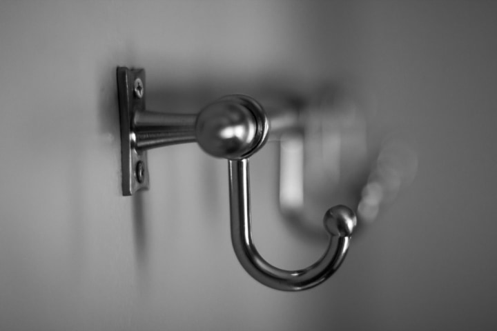 metal hook, gunmetal