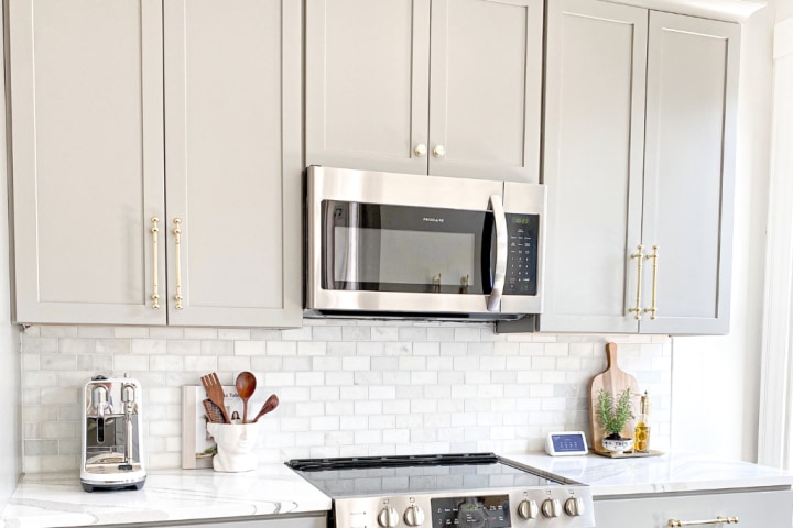 Microwave Shelf Under Cabinet  Built in microwave cabinet, Kitchen  remodel, Home kitchens