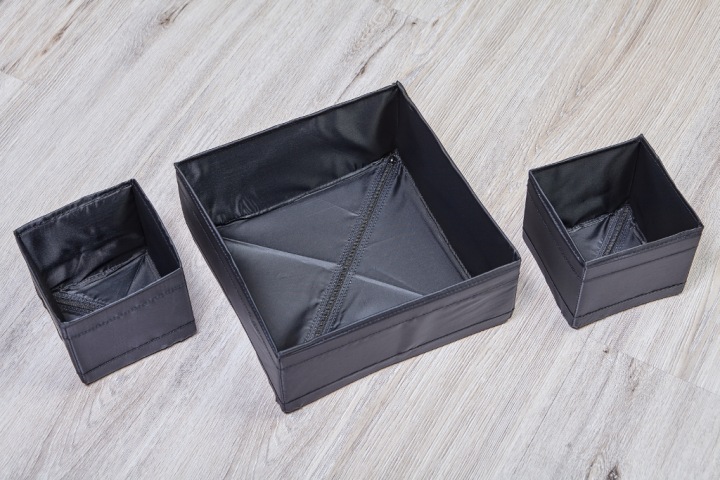 Foldable black box organizer