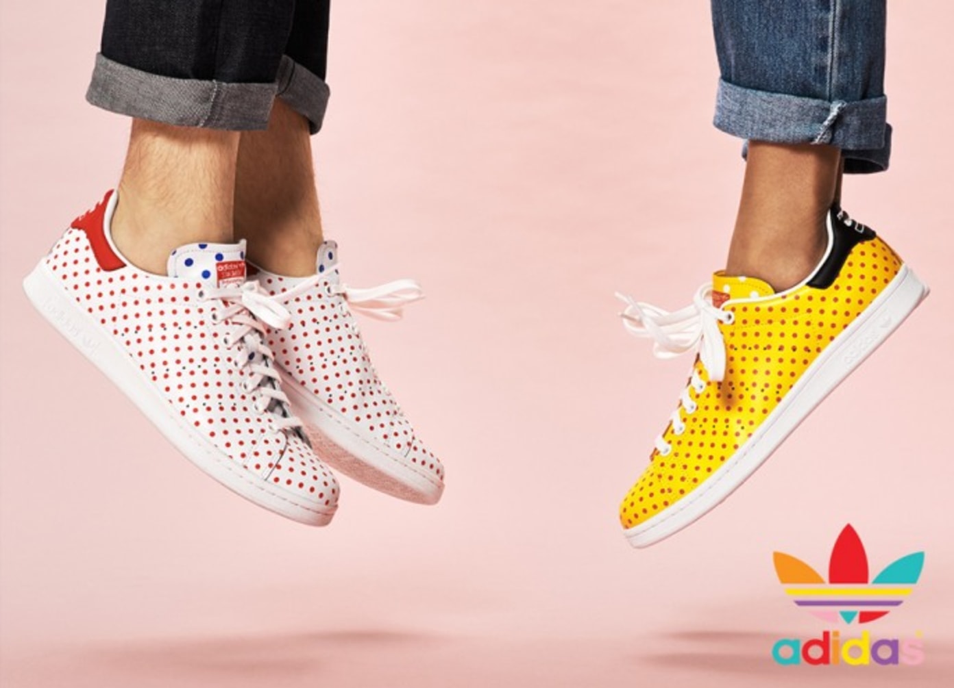 adidas pharrell williams yellow polka dot jacket