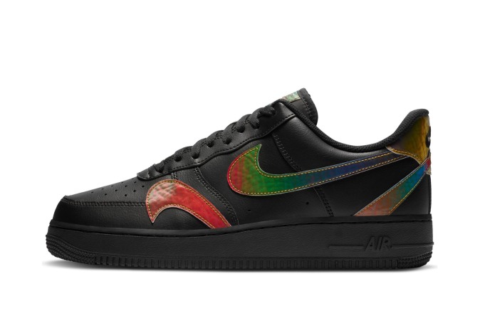 nike air force holographic black