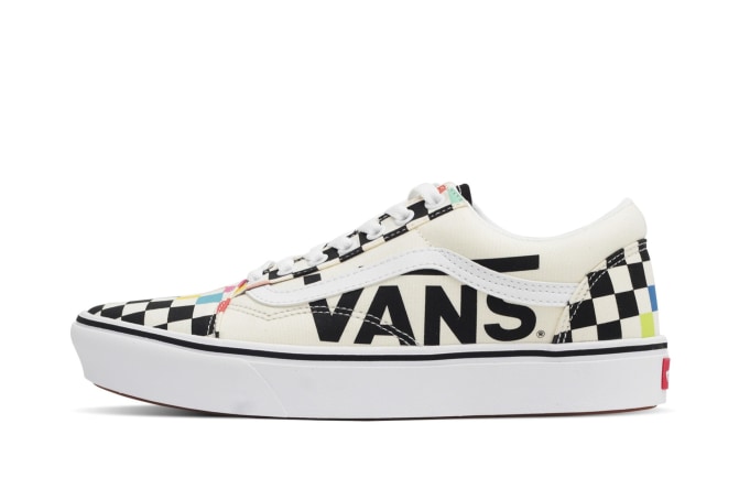 multi color checkerboard old skool vans