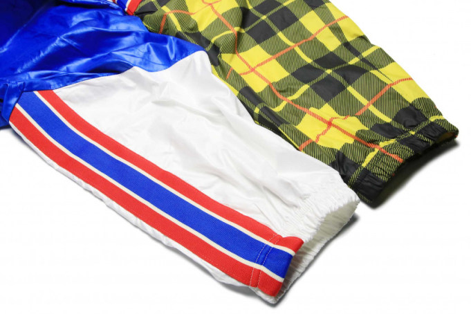 nike woven plaid track pants