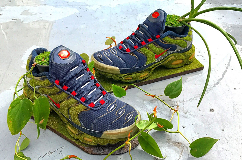 Artist Shoetree Exhibits His Botanical Sneakers