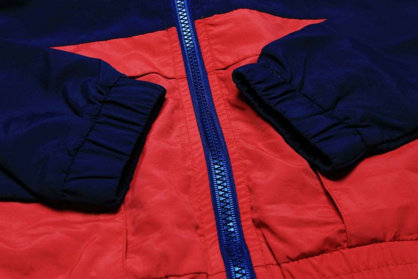 red and blue fila jacket