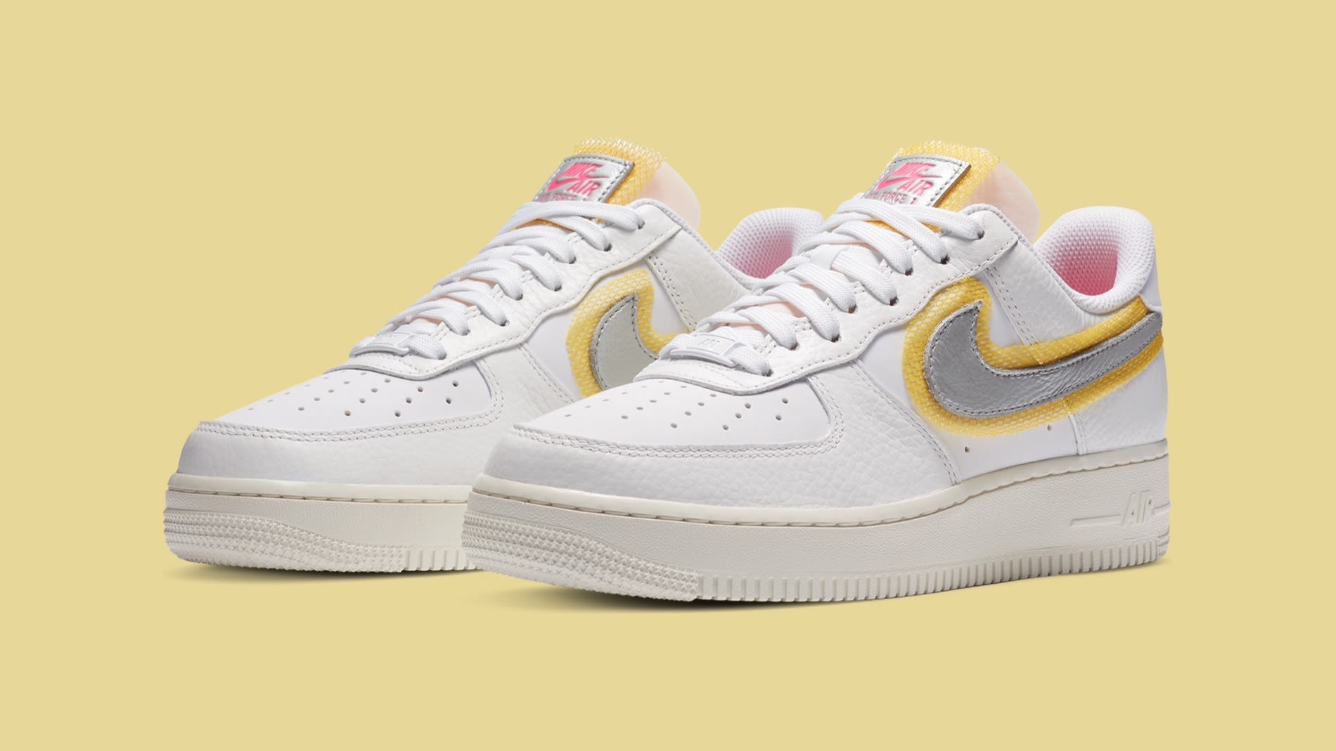 Nike WMNS Air Force 1 - White/Silver/Gold