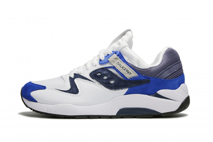 saucony grid 9000 white blue