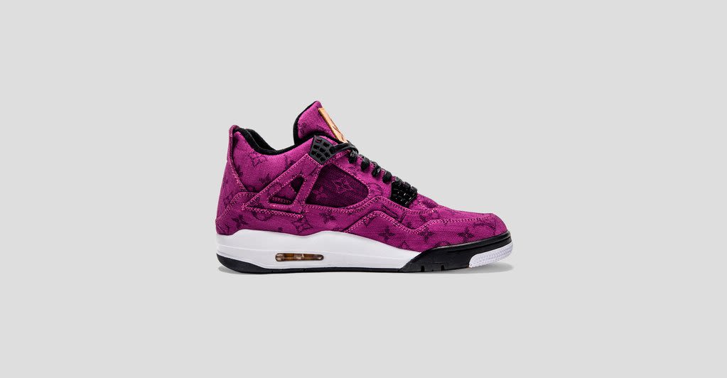 Custom Louis Vuitton x Air Jordan 4 by the Shoe Surgeon “purple