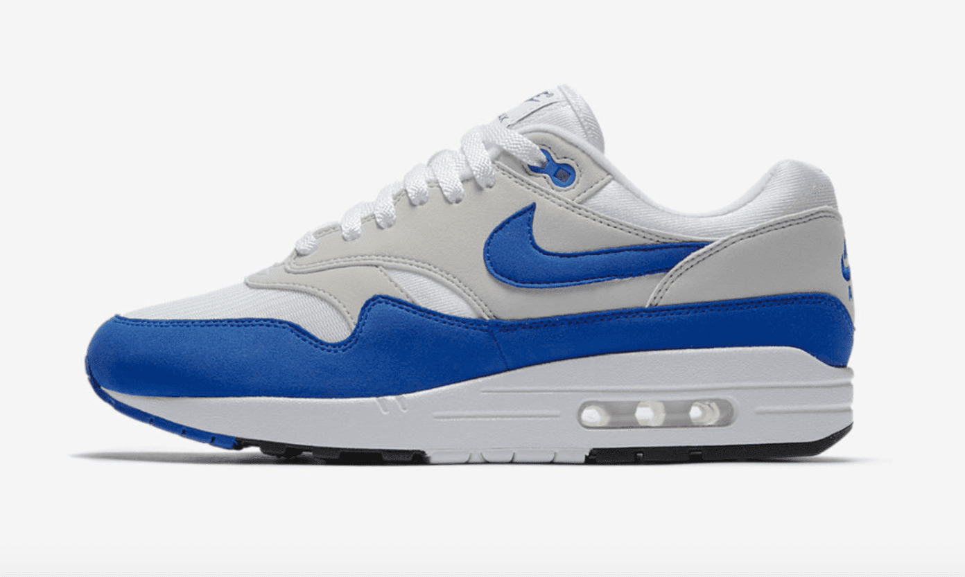 air max 1 white blue