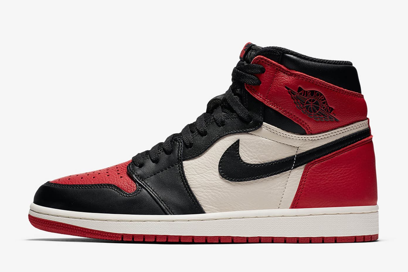 black and red nike air jordan 1