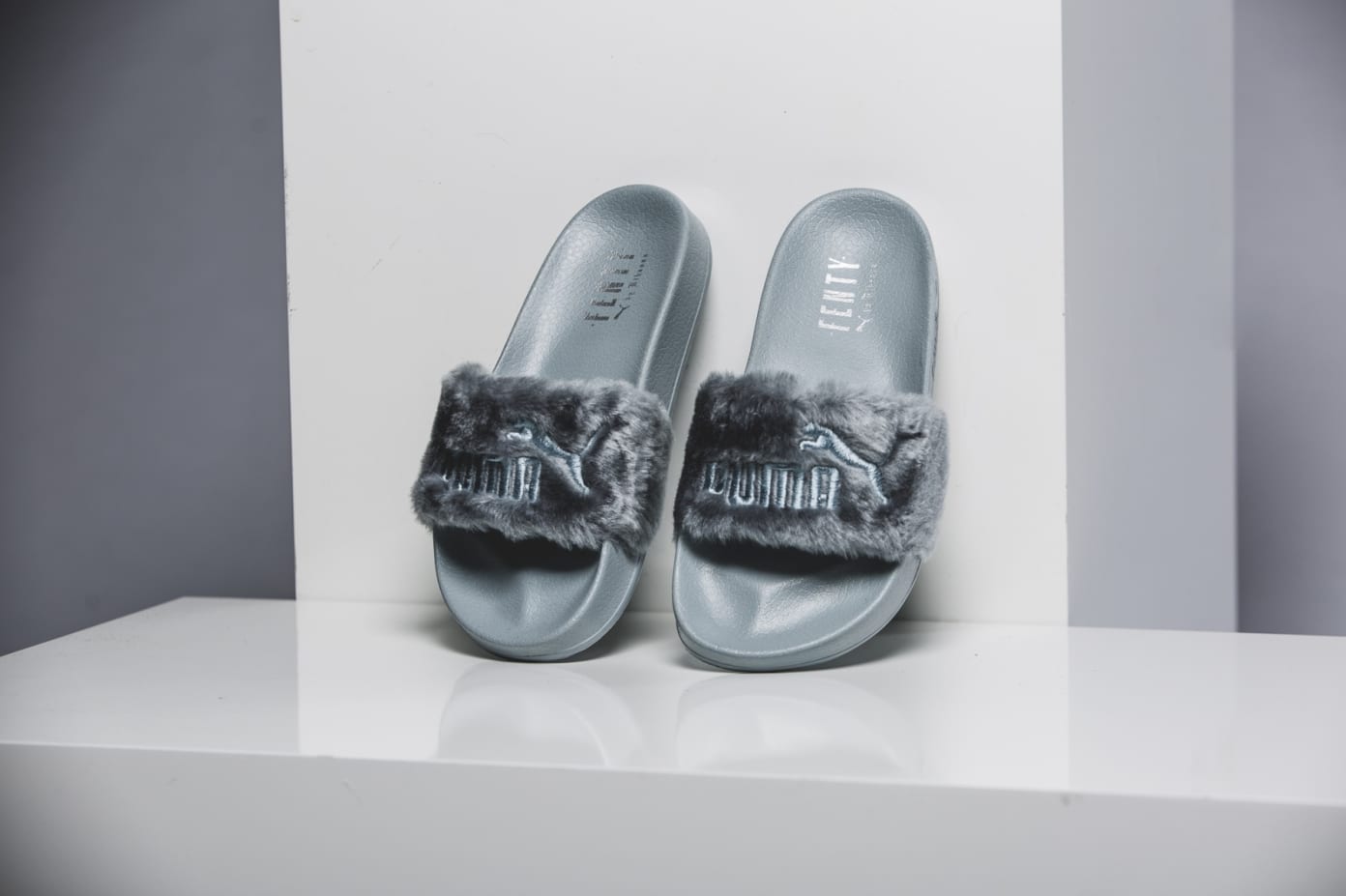 red puma slides fenty