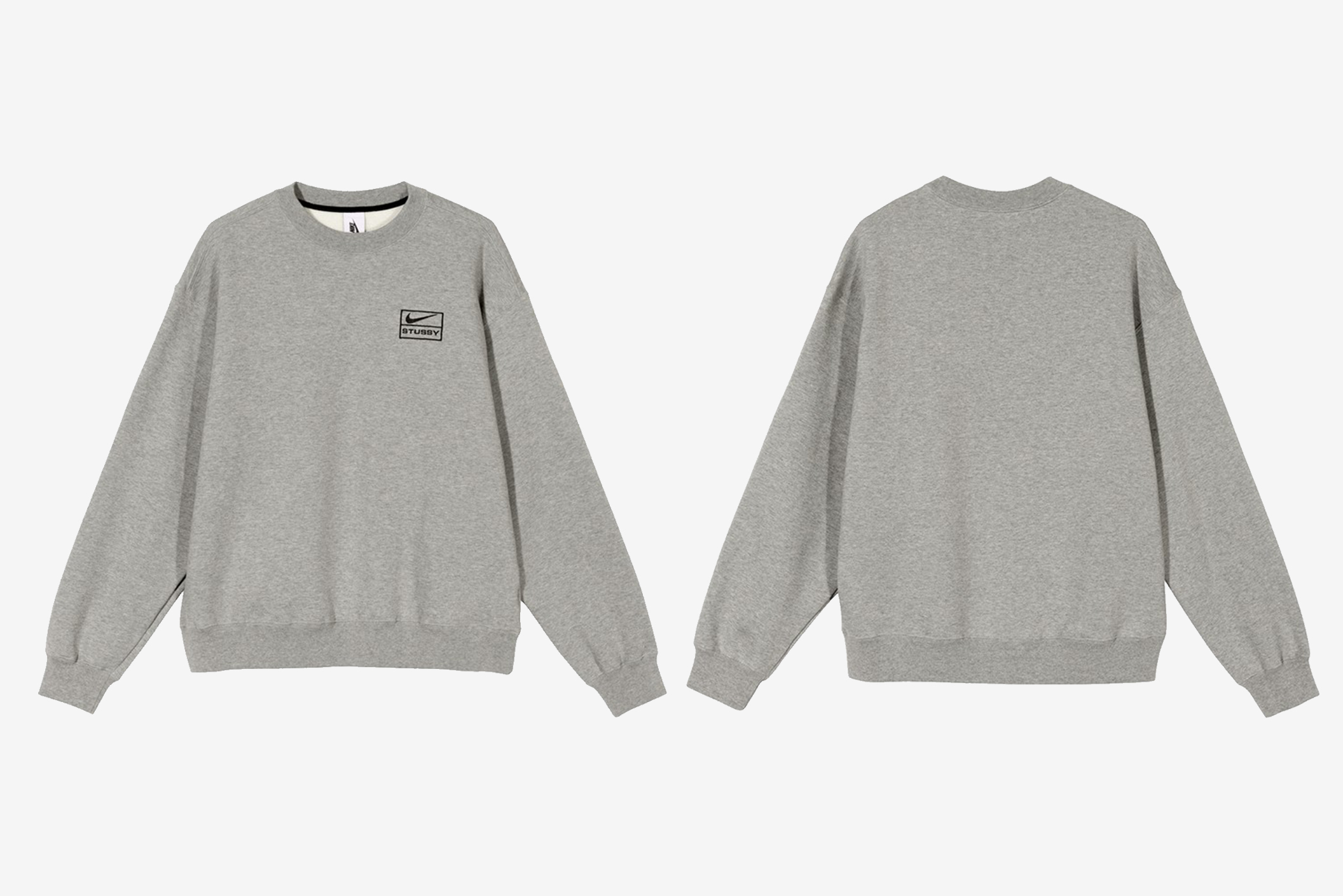トップス STUSSY & NIKE CREW SWEATSHIRT GRAY Stüssy x Nike Apparel Pack | Shelflife