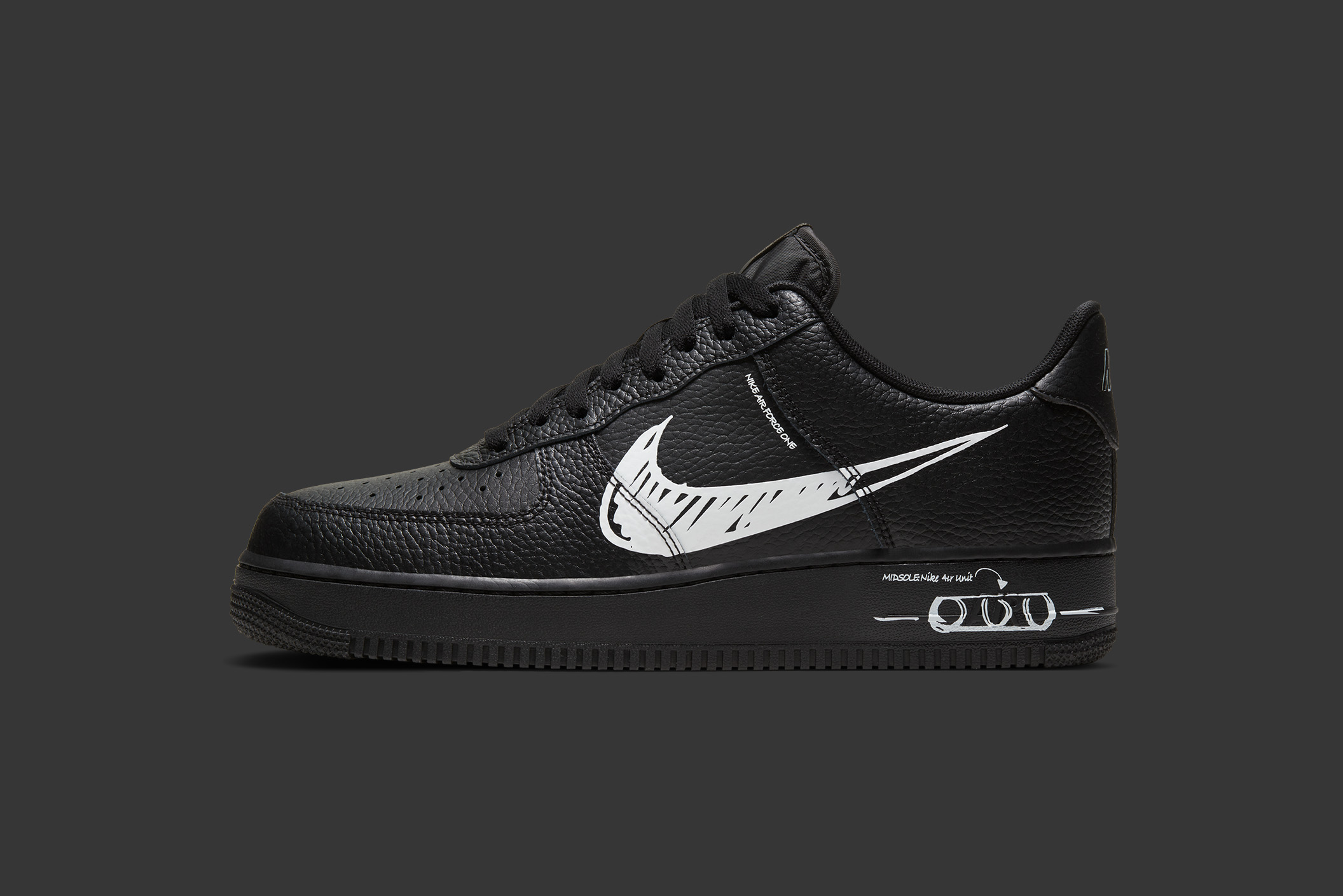 nike air force 1 low drawing