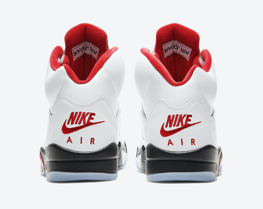 air jordan 5 white red