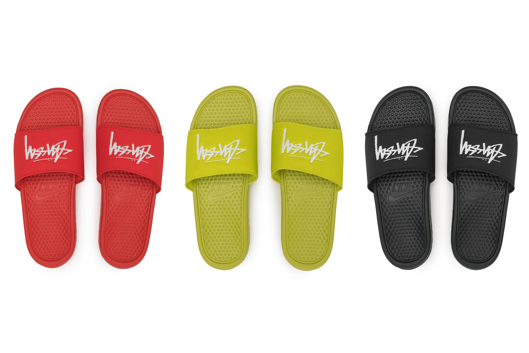 nike stussy flip flops