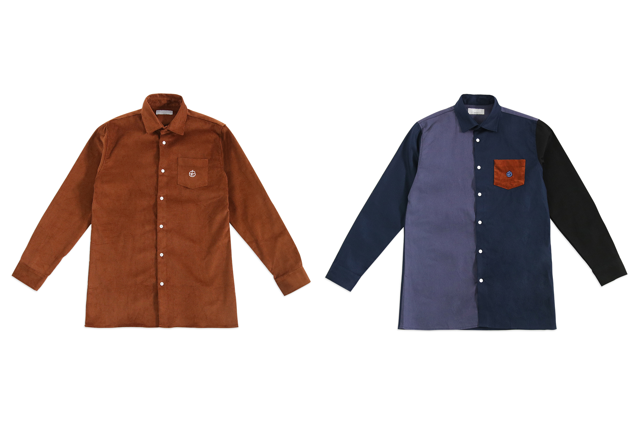 Shelflife W20 Button-Up Shirts Corduroy and Navy