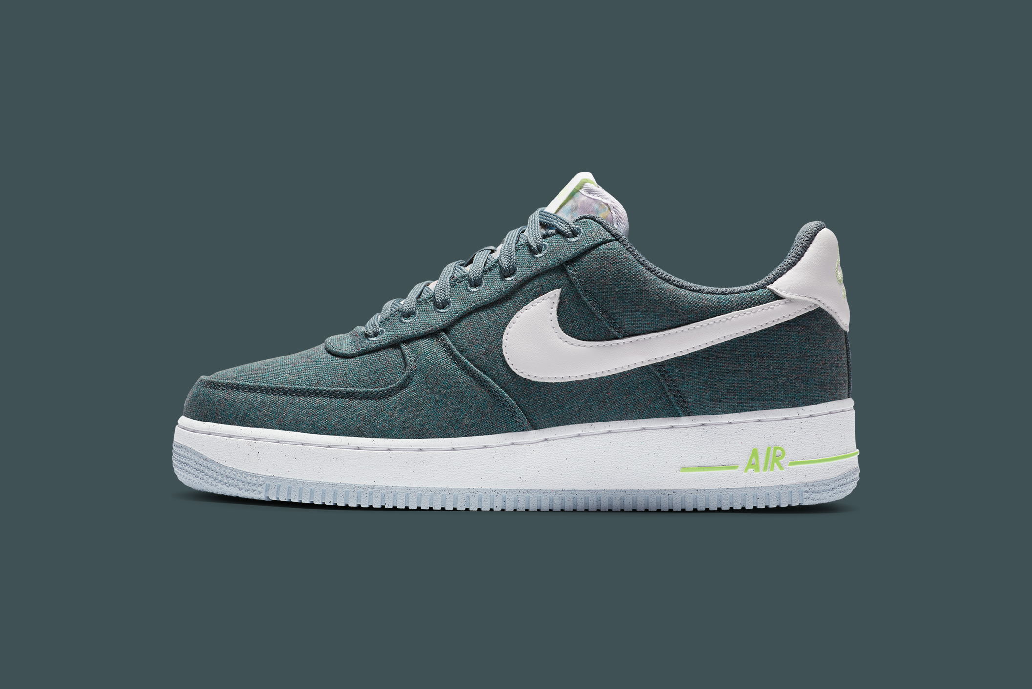 Nike Air Force 1 '07 LX canvas trainers in ozone blue