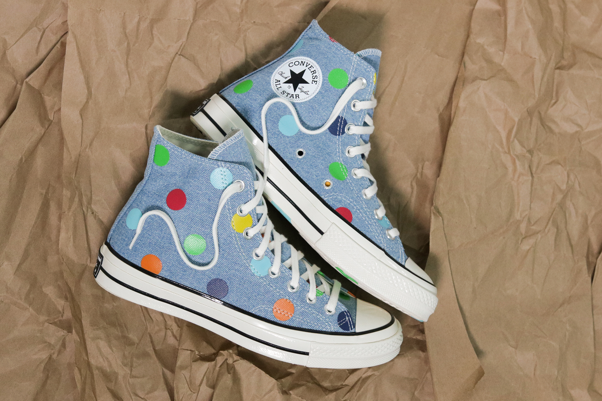 How to Customize Converse with Fabric - the Polka Dot Chair