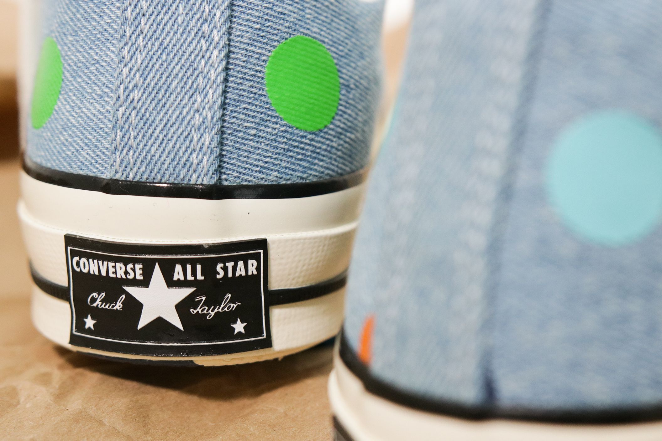 How to Customize Converse with Fabric - the Polka Dot Chair