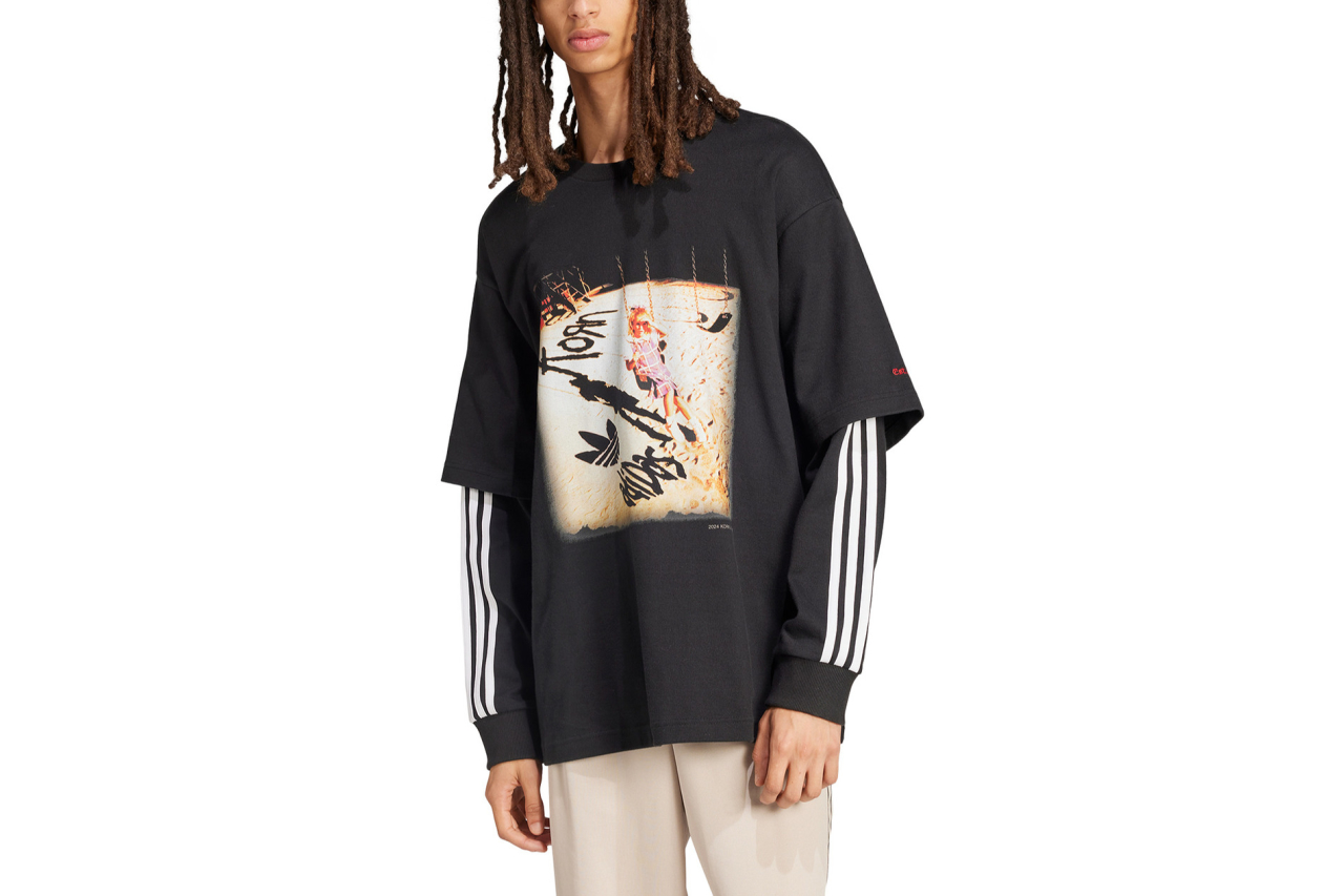 トップス  x KORN LONGSLEEVE T-SHIRT BLACK Korn X adidas Graphic Long-Sleeve Tee | Shelflife