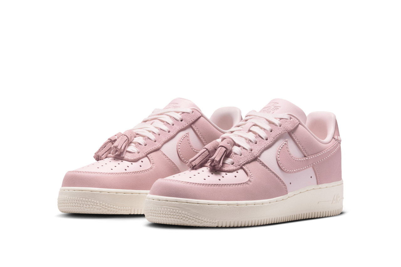 pink nike tick air force
