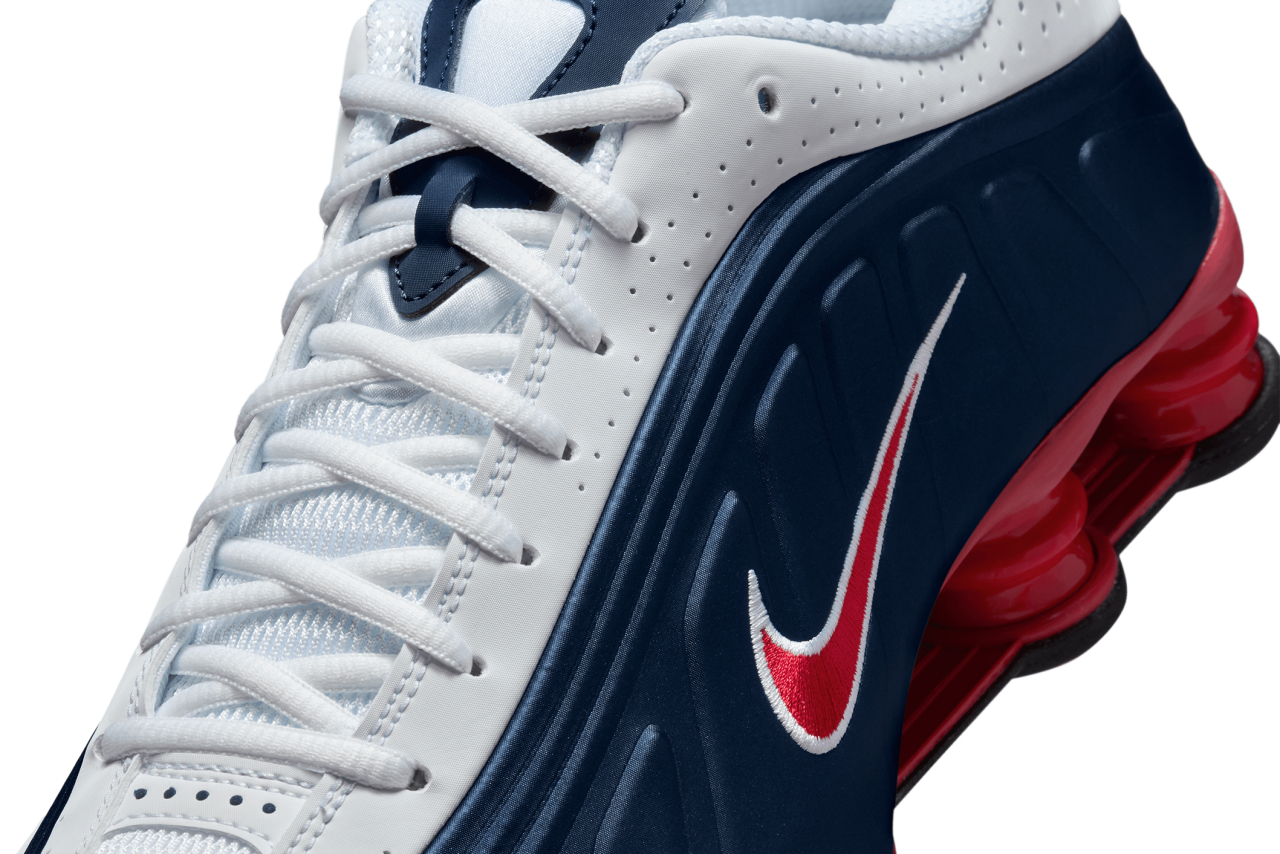 nike shox r4 navy blue