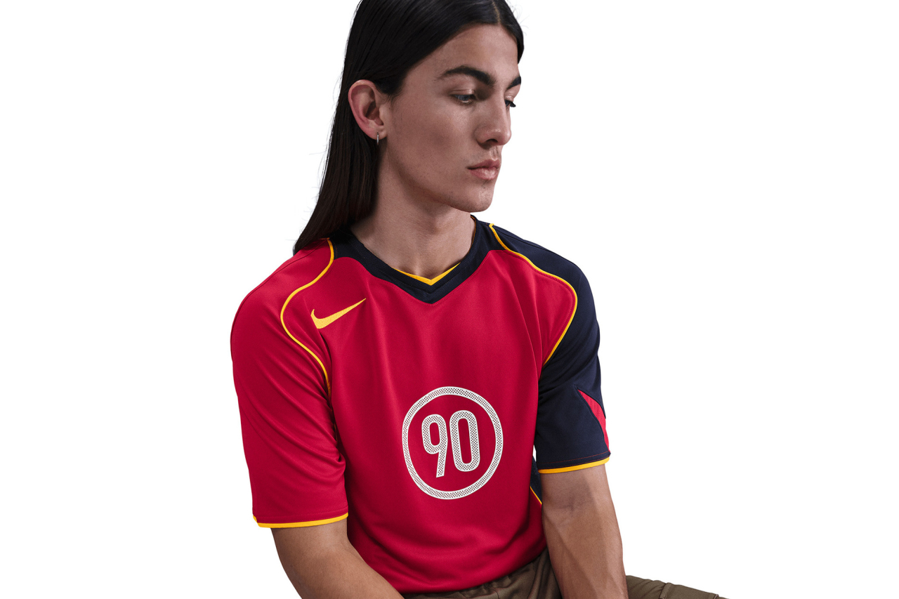 red nike football shirt