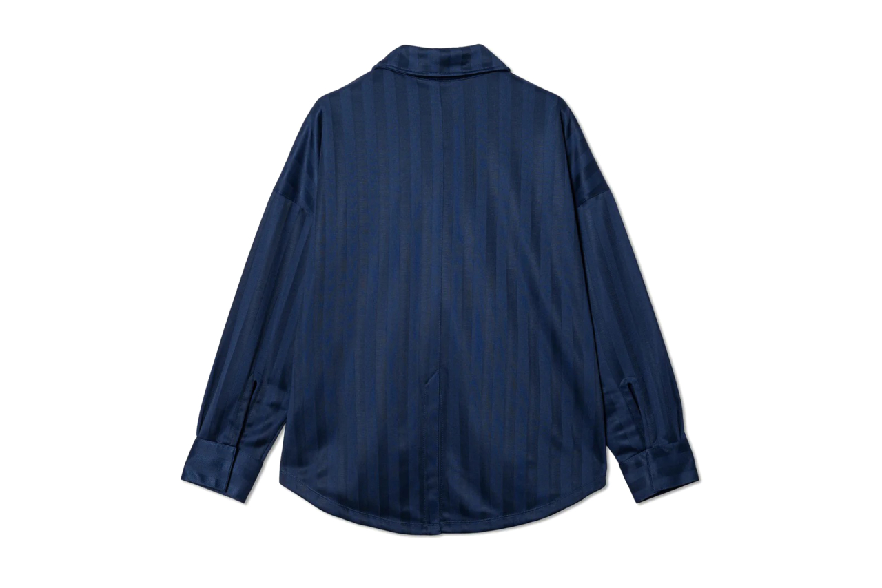 Nike Women's Sportswear Oversized Jacquard Striped Button-Down