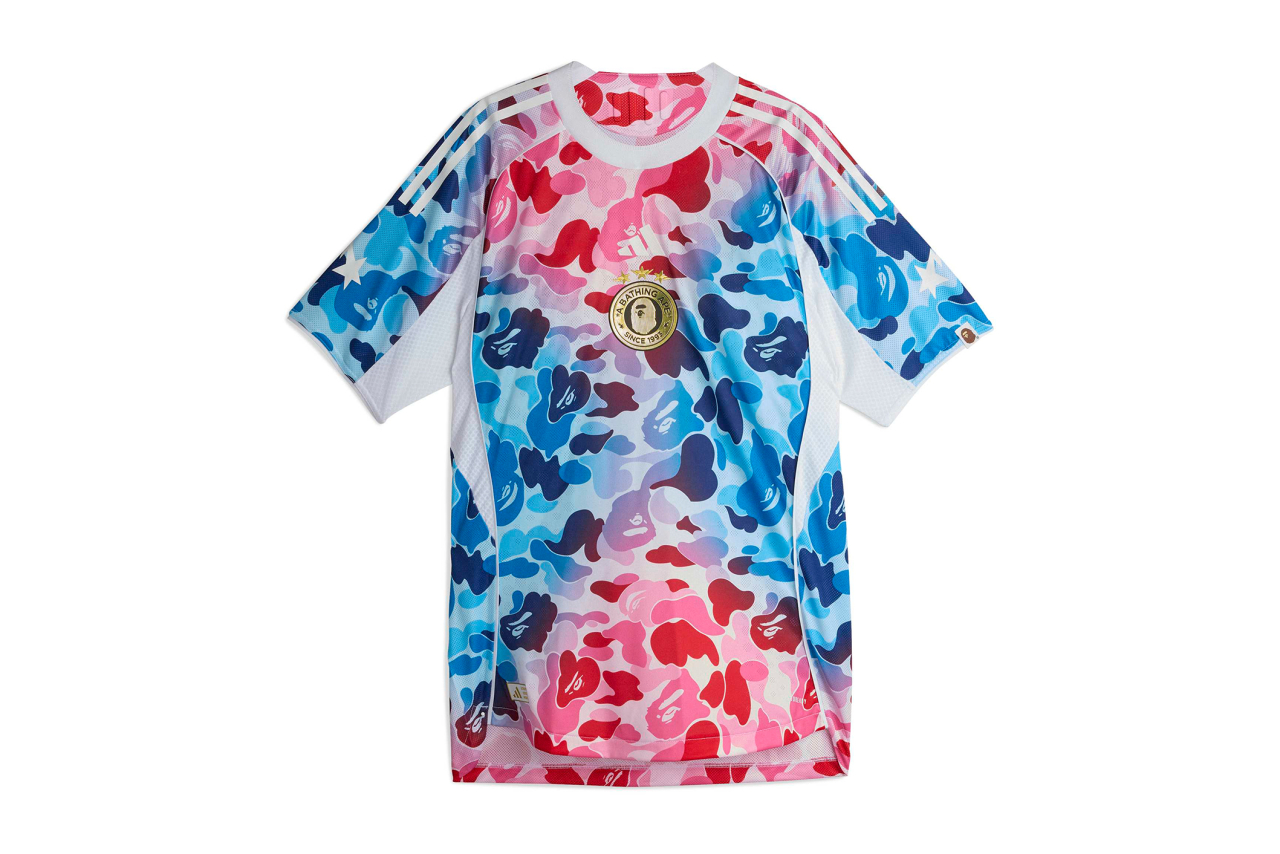 adidas×A BATHING BAPE Shock Blue Jersey BAPE x adidas Football Jersey | Shelflife