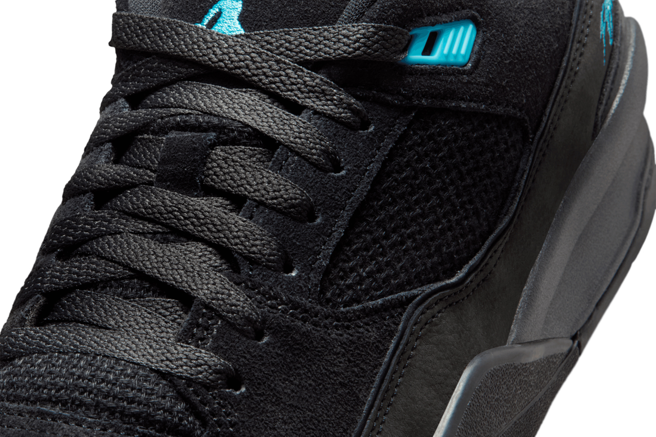 blue and black jordan flights
