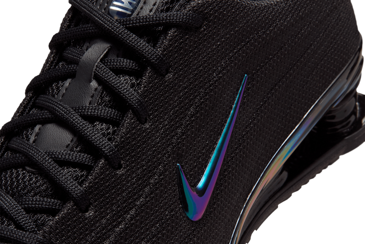 black iridescent nike shoes