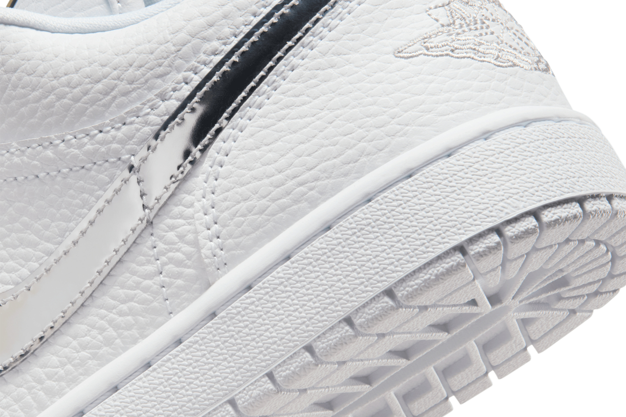 Air Jordan 1 Women's Low 'White & Metallic Silver' | Shelflife