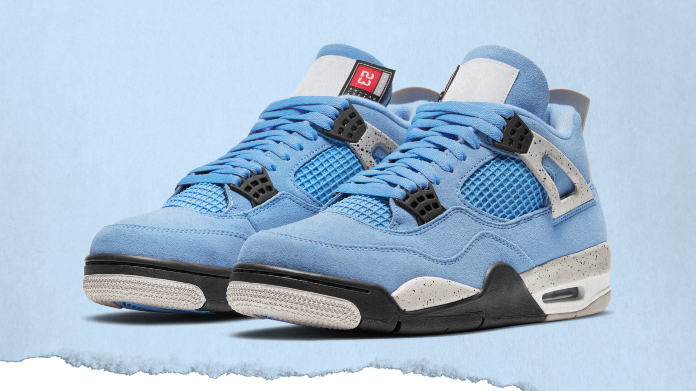 snkrs jordan 4 university blue