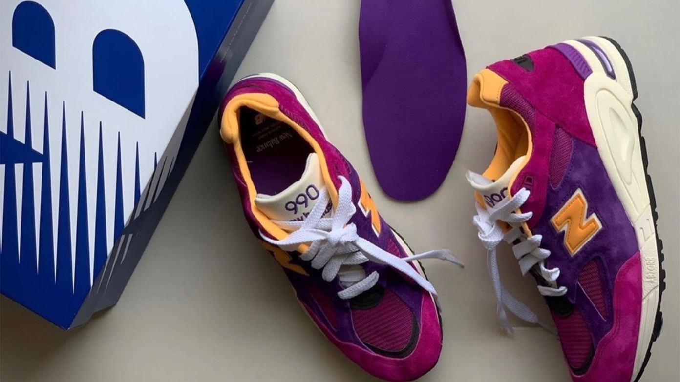 new balance pink yellow purple