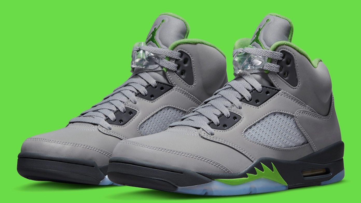 jordan 5s green beans