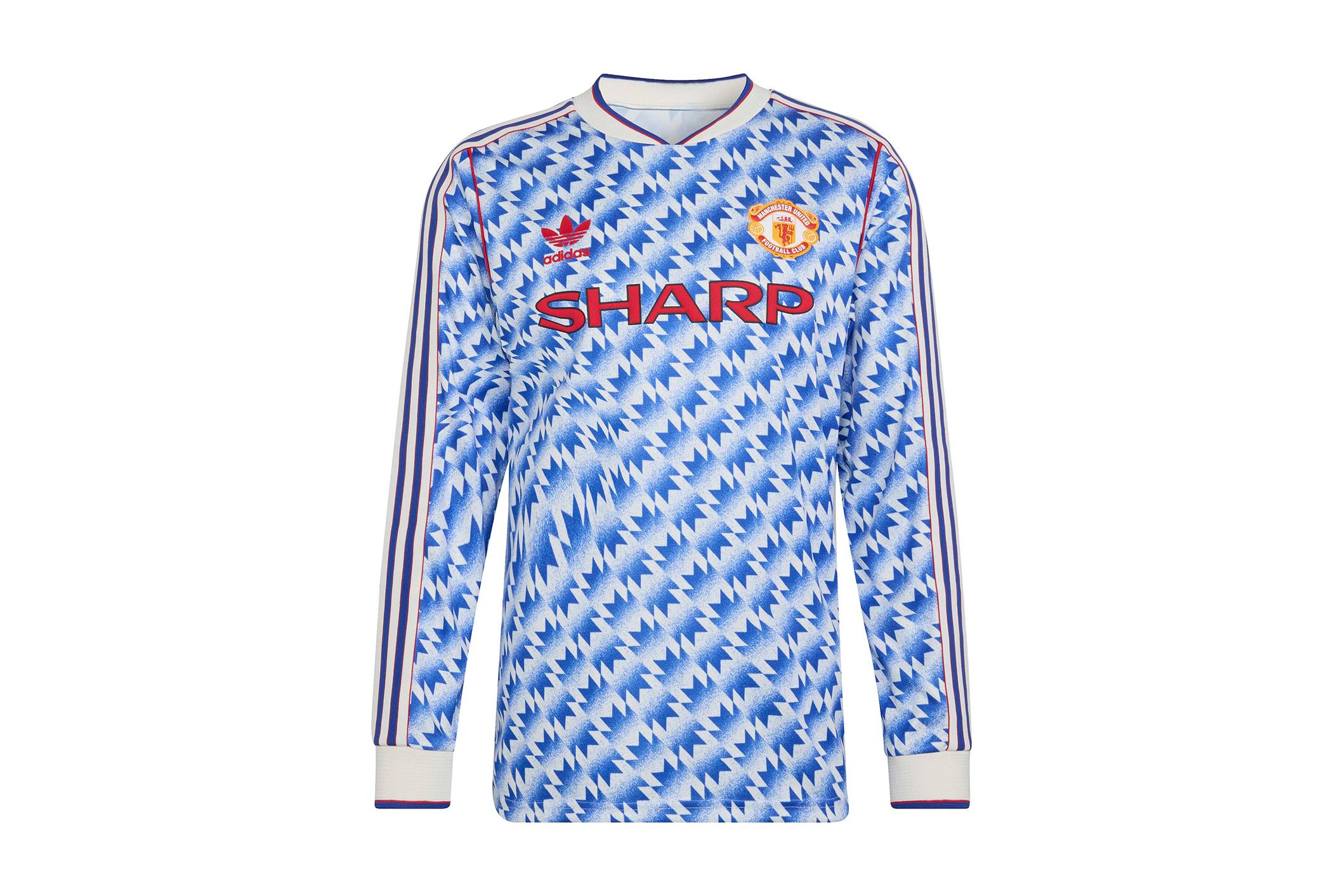 adidas Manchester United Away Long Sleeve Jersey 91 92 League Cup