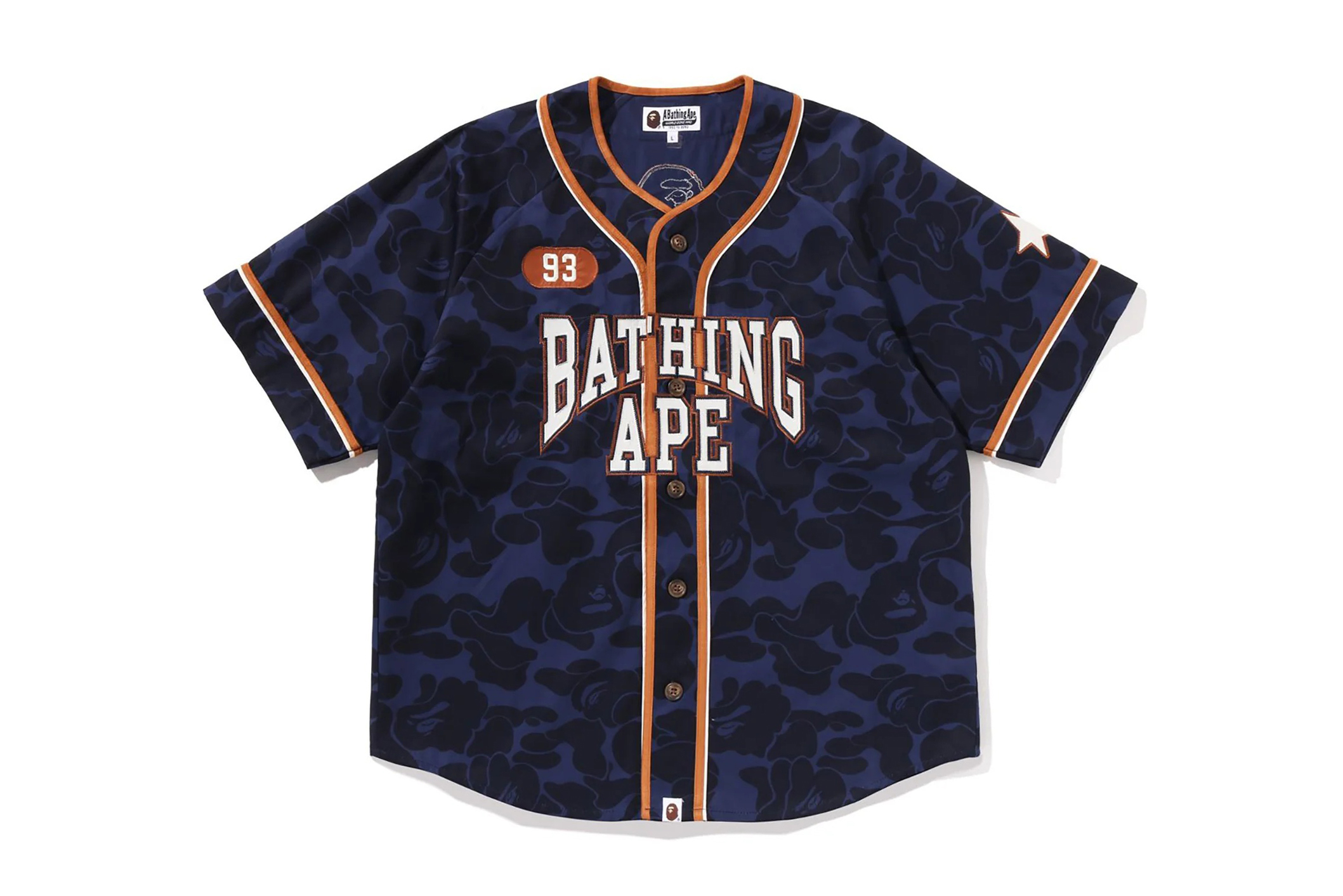 Bape Solid Camo Multi-Logo Baseball Shirt | Shelflife