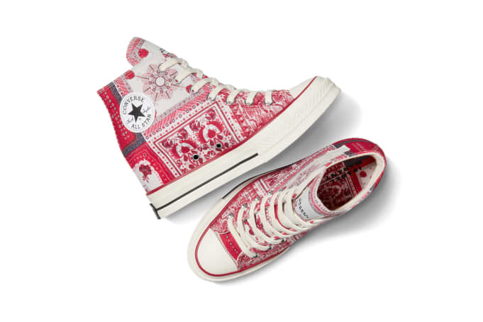 Chuck 70 Red Bandana Converse Shoes Custom Converse Shoes Blue