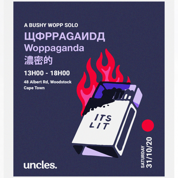Bushy Wopp Presents Woppaganda at Uncles Art Dealers (31 Oct)