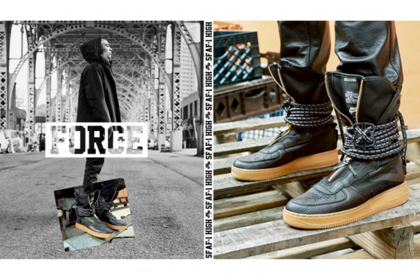nike air force 1 boots black