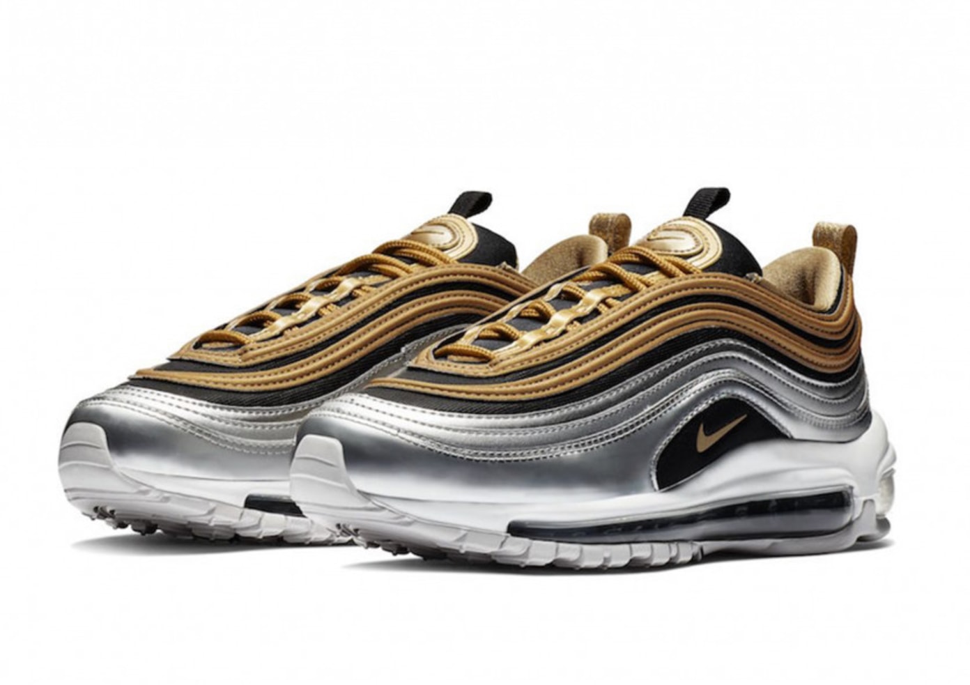 gold and silver air max