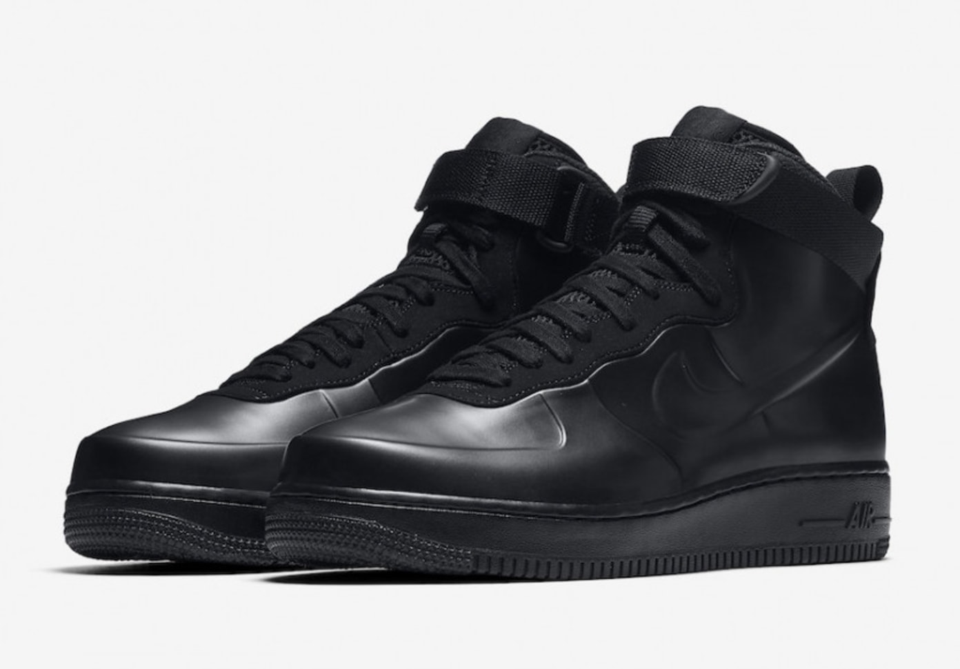 black nike air force 1 foamposite