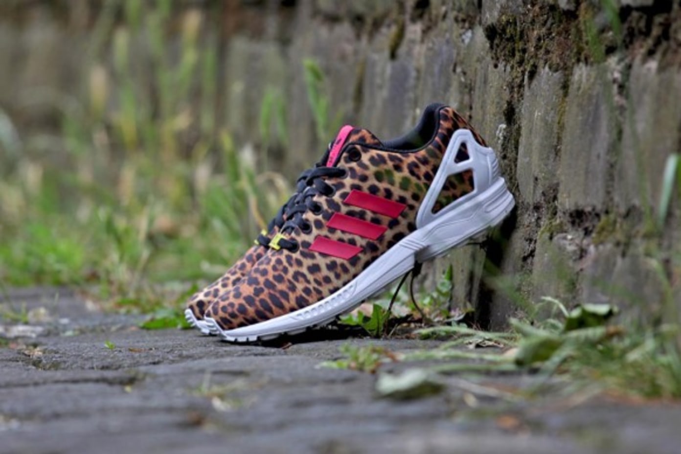 adidas originals zx flux leopard running sneaker