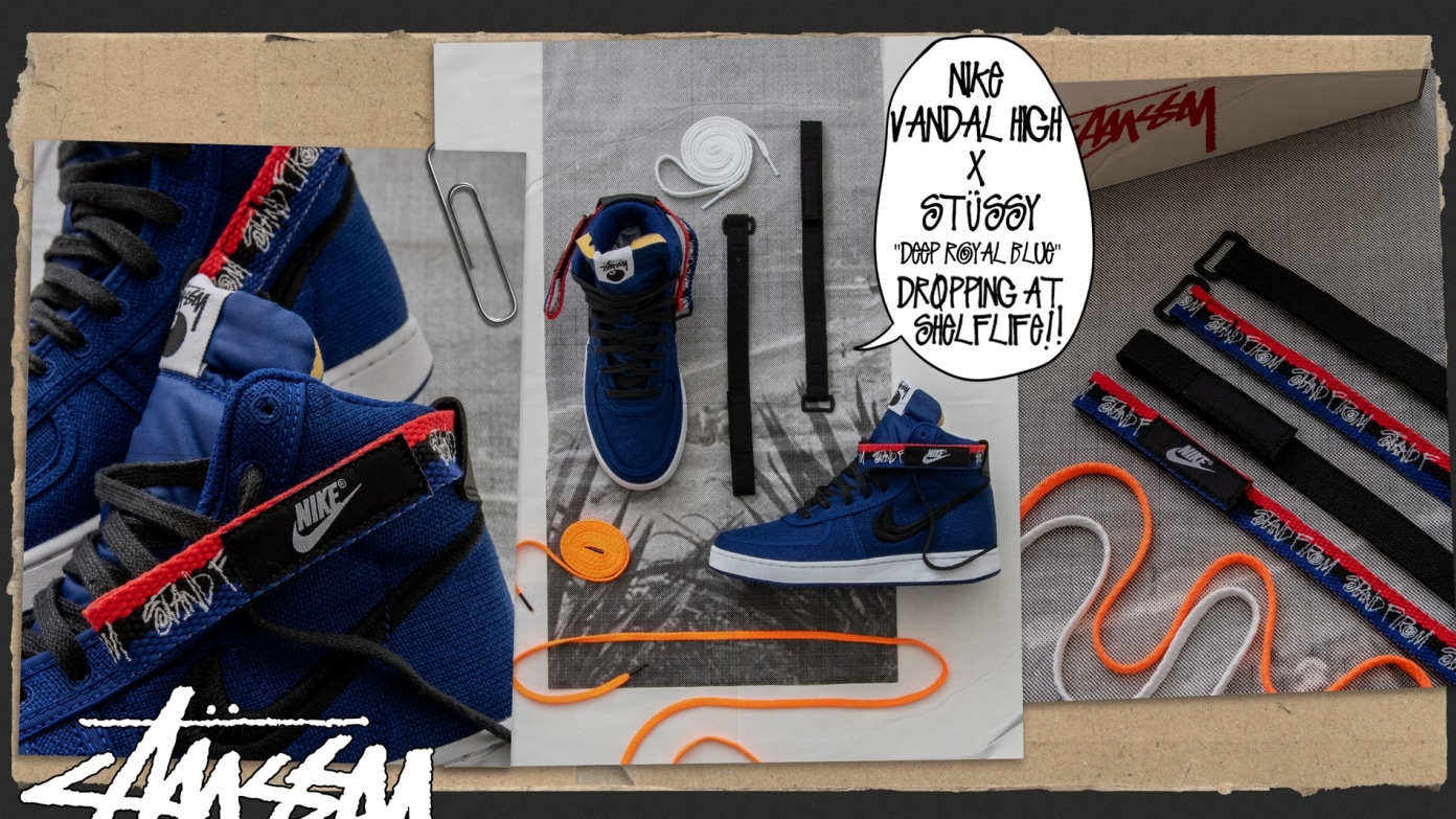 Stussy x Nike Vandal High 'Deep Royal Blue' Raffle | Shelflife