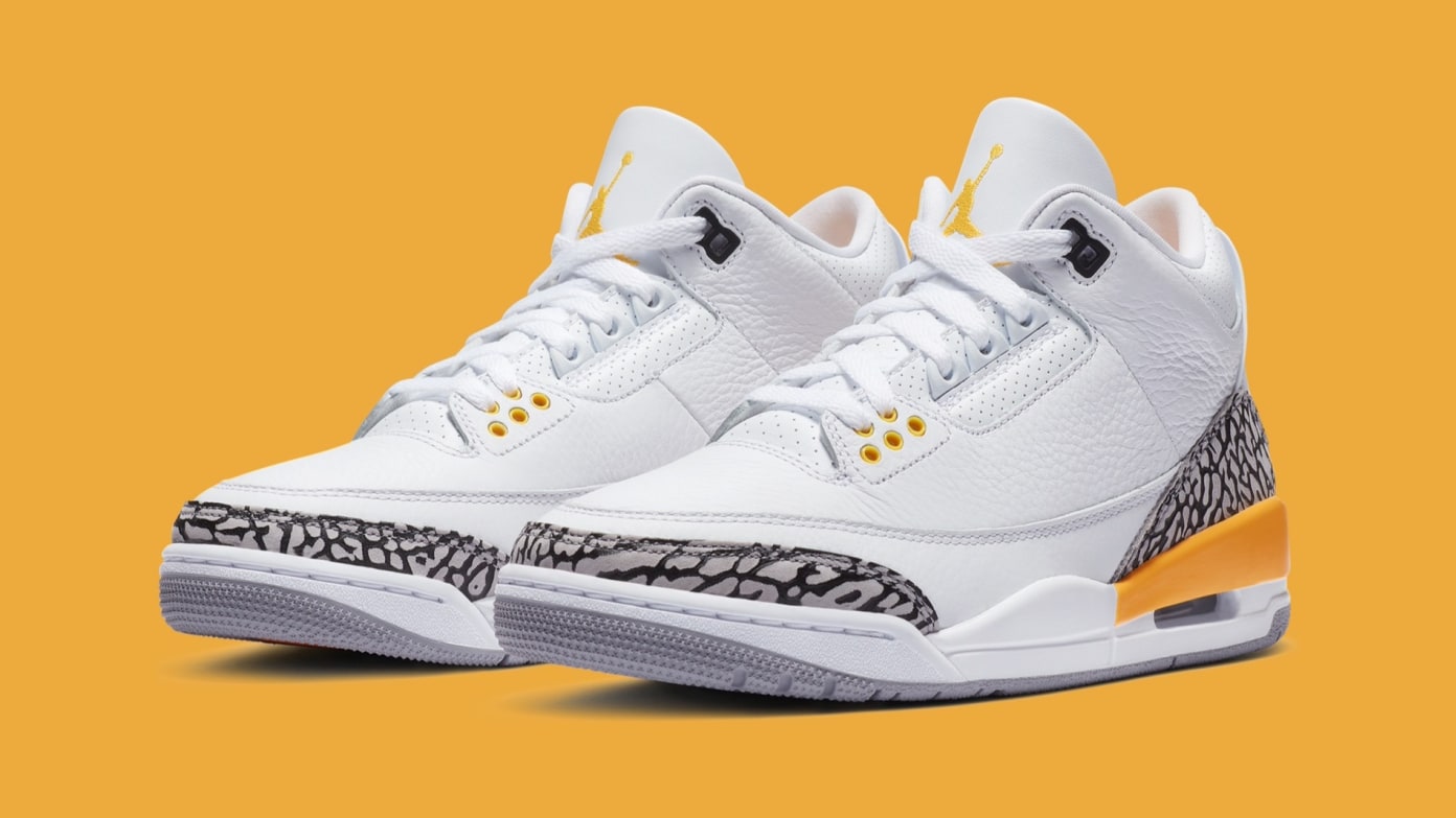 yellow white jordan 3