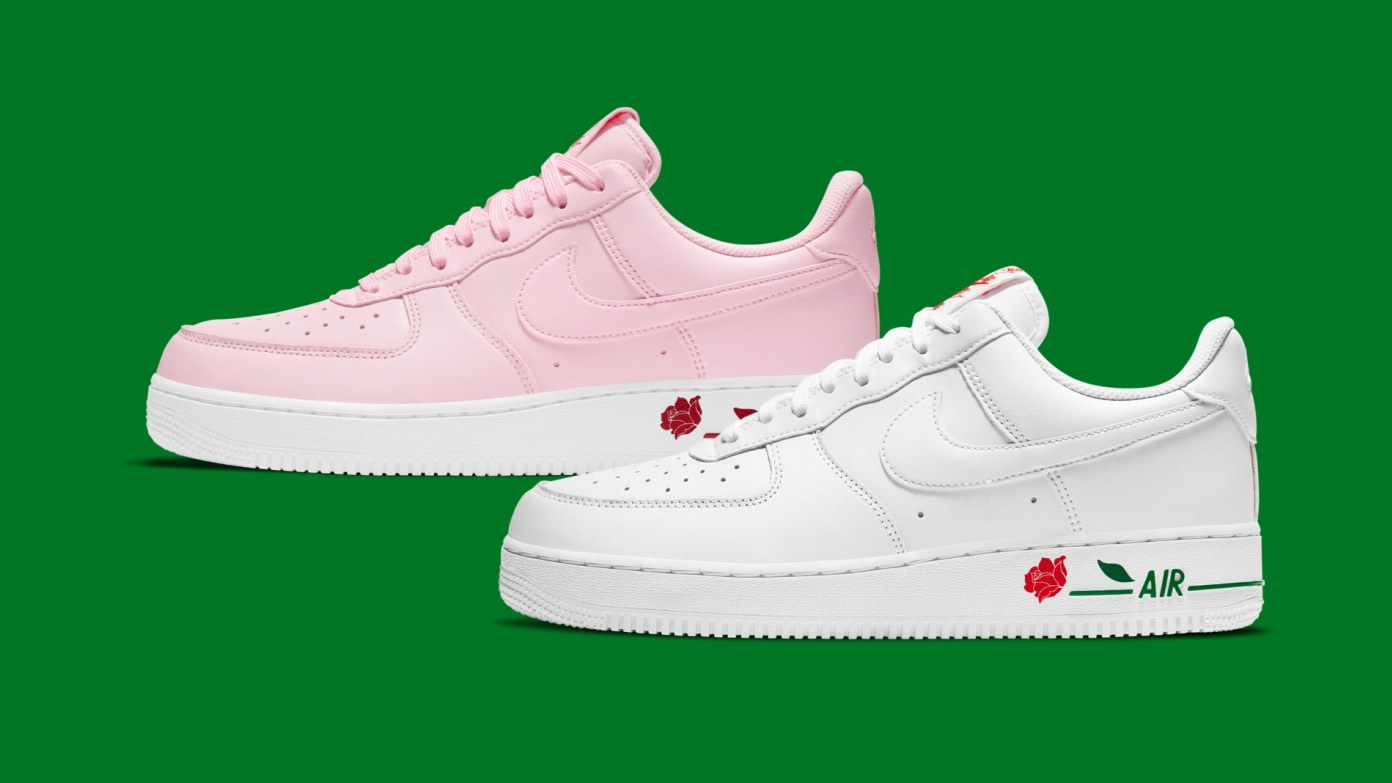 nike air force pink green