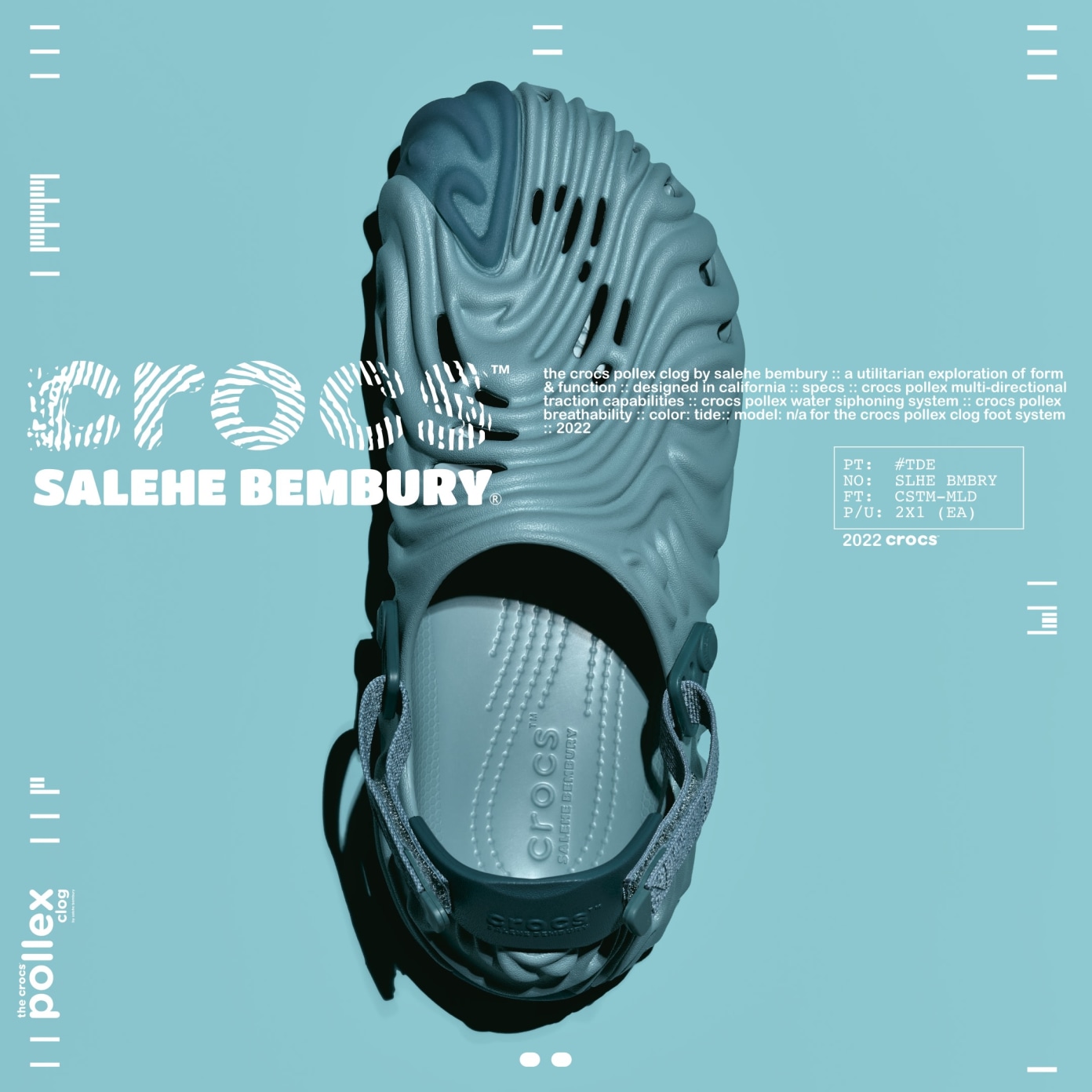 SALEHE BEMBURY X CROCS POLLEX CLOG TIDE Crocs x Salehe Bembury Pollex Clog (Tide)(207393-4ST  main image 3
