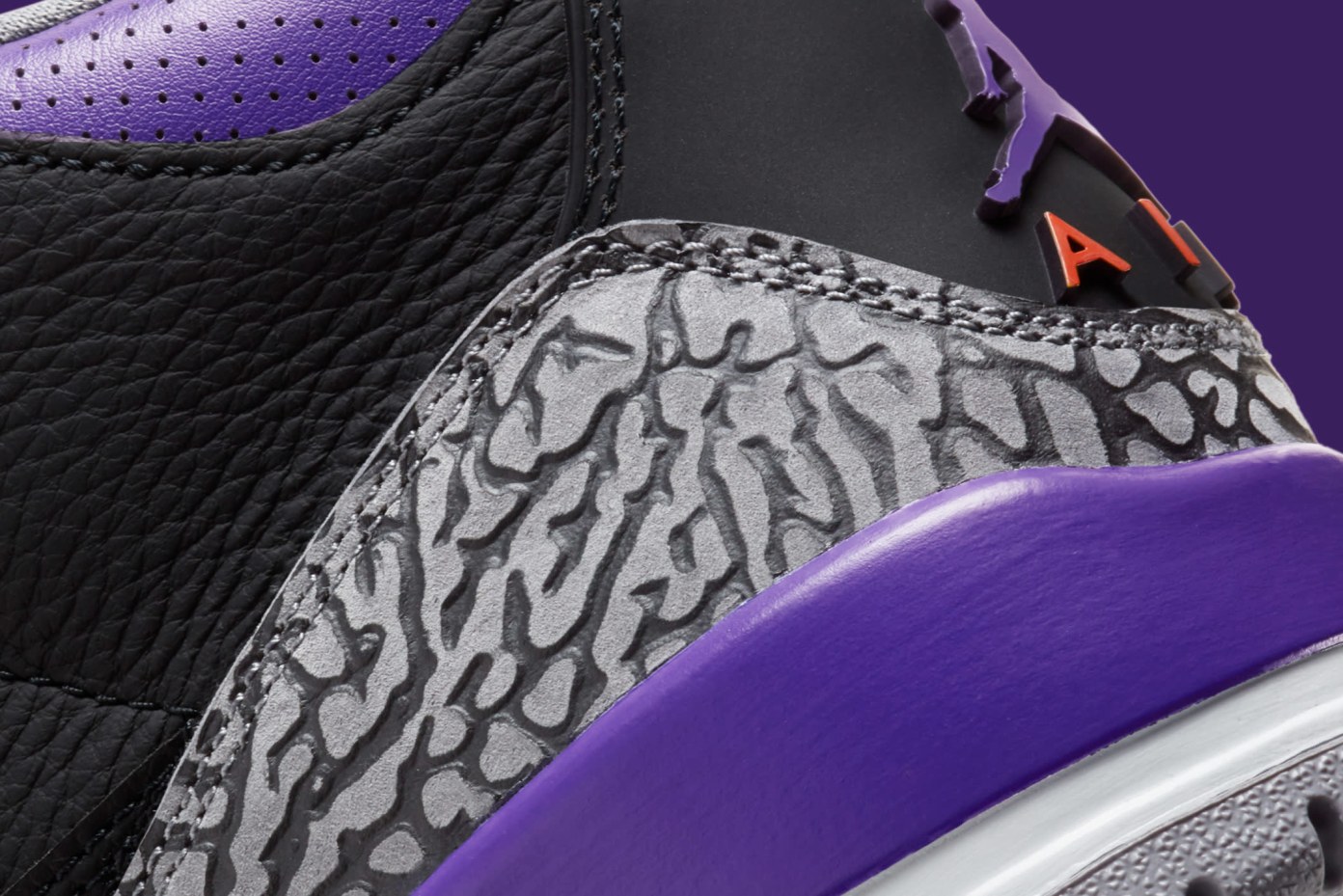 Jordan 3 Retro Black Court Purple