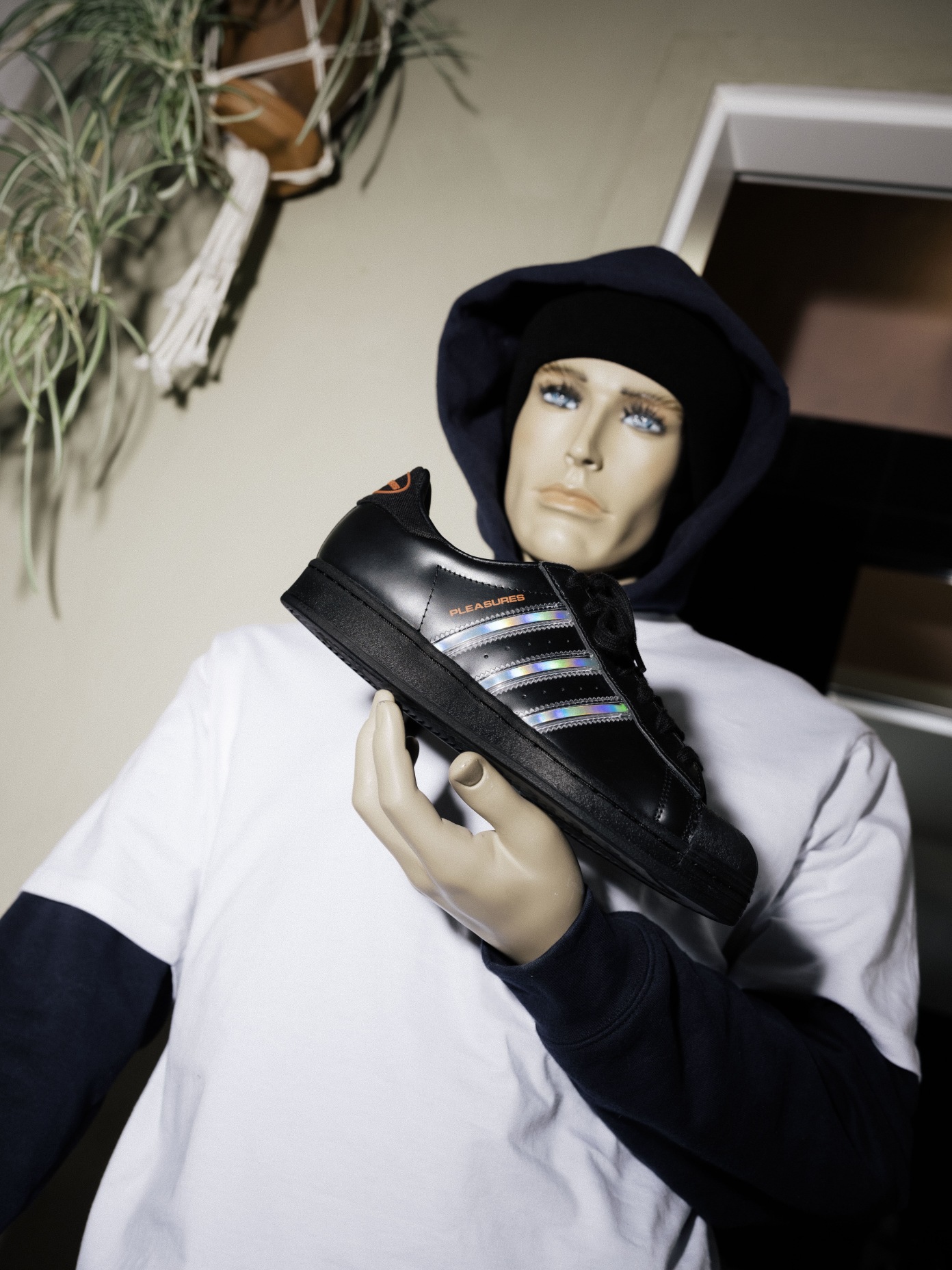 pleasures x adidas superstar sneakers